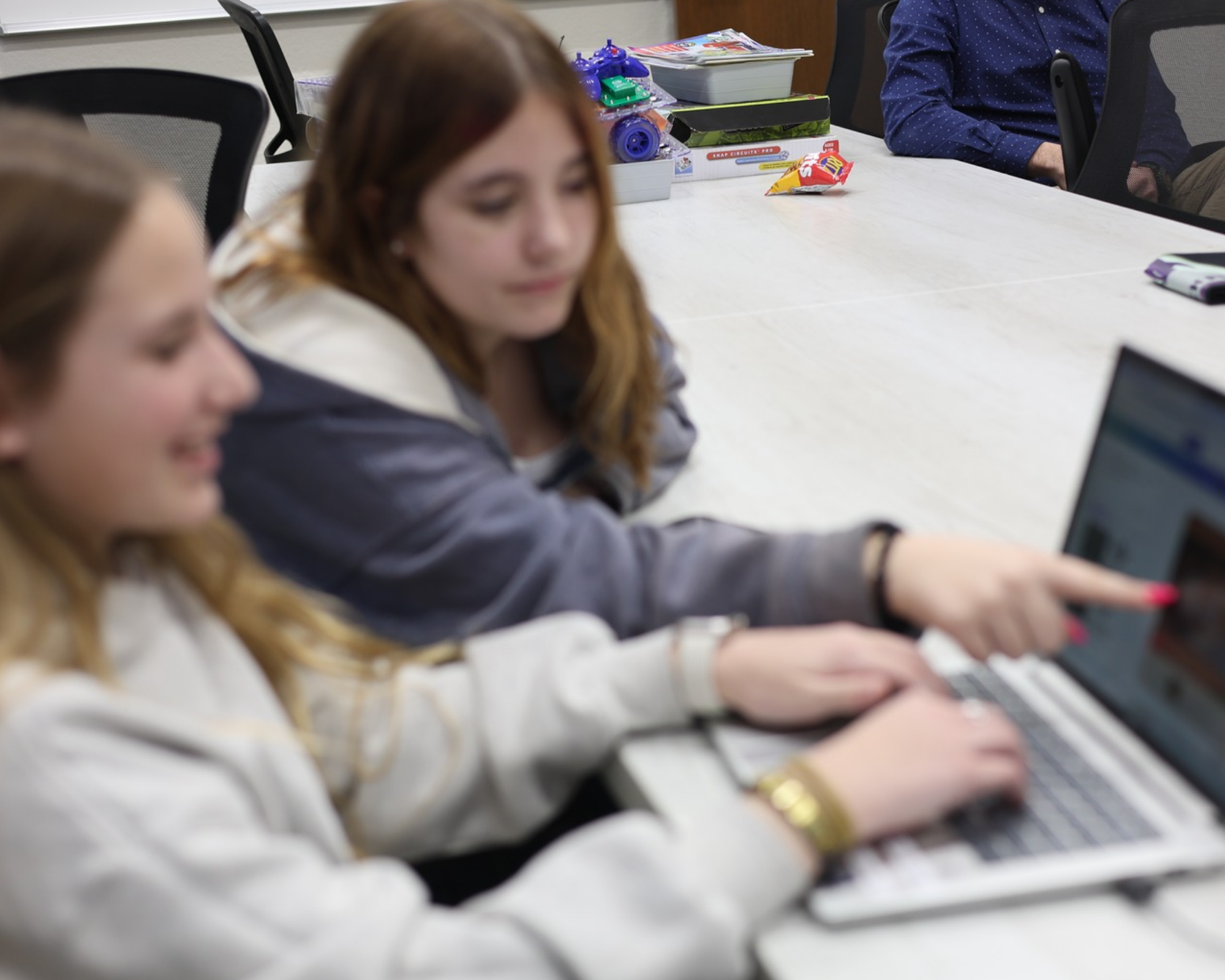 Student working with a mentor